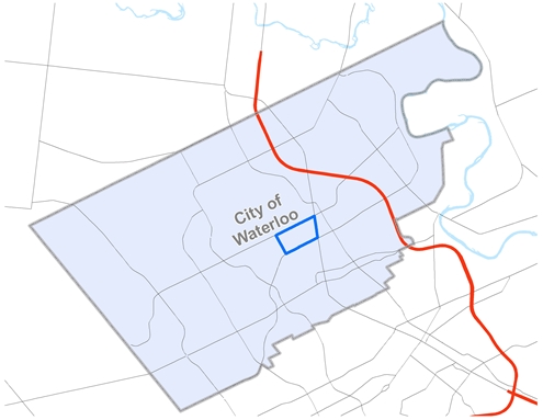 Map of Waterloo Northdale neighbourhood.