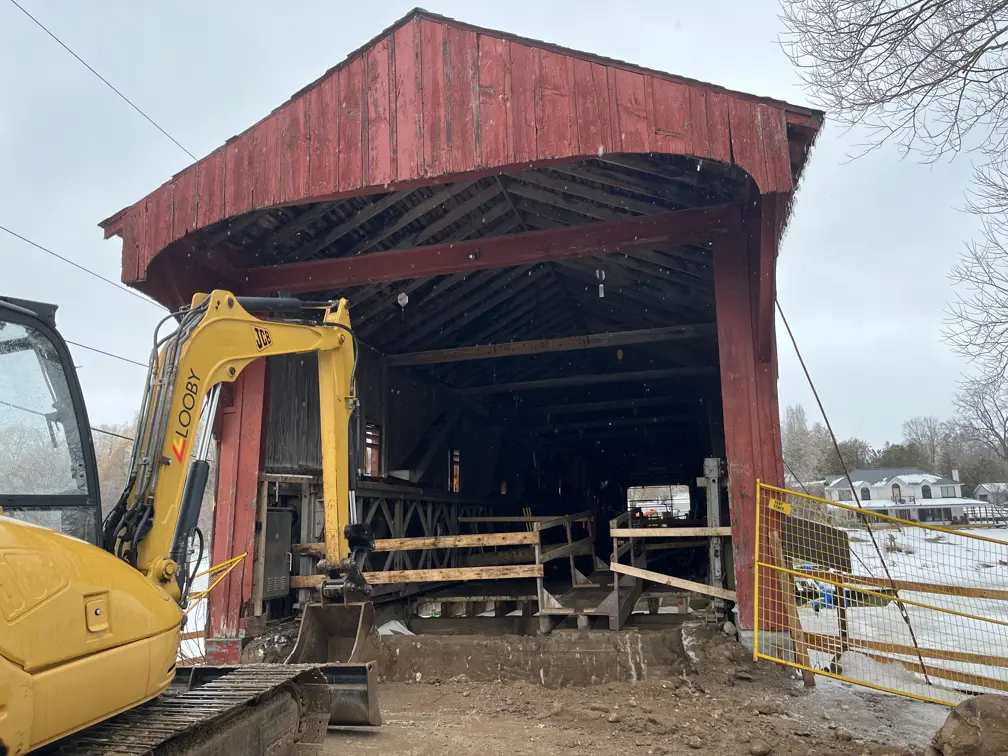 Bridge being constructed