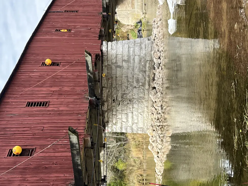 Pier and abutments of the West Montrose Covered Bridge