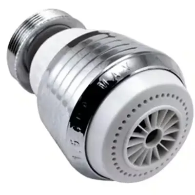 water-efficient kitchen aerator with swivel